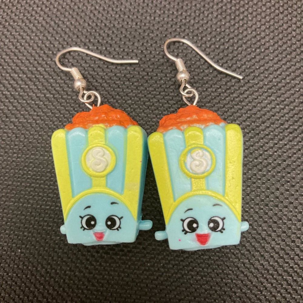 Shopkins popcorn earrings